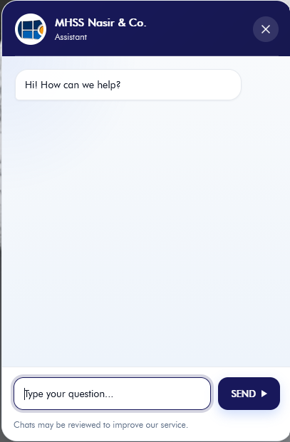 Website visitor using the ClientNudge chat widget